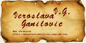 Veroslava Ganilović vizit kartica